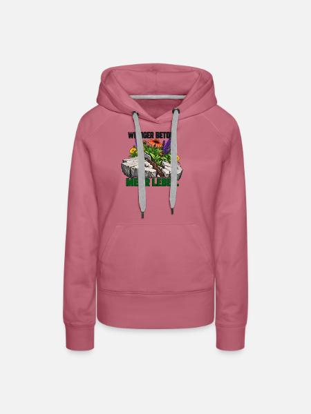 Mehr Leben statt Beton - Frauen Premium Bio Hoodie - Malve