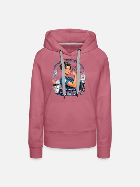 SchwesterPower: Tausend Rollen Berufung - Frauen Premium Bio Hoodie - Malve