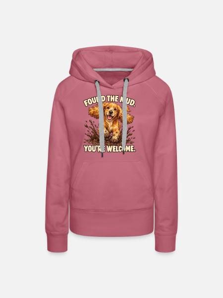 Cocker Spaniel fand den Schlamm - Frauen Premium Bio Hoodie - Malve
