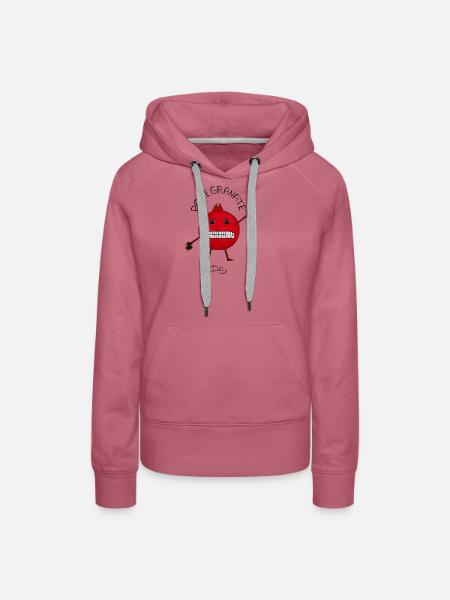 PomeGranate – wütender Granatapfel, Hitzkopf - Frauen Premium Bio Hoodie - Malve