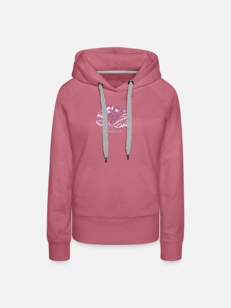 Marrakesch Mountain Magenta Retro - Frauen Premium Bio Hoodie - Malve