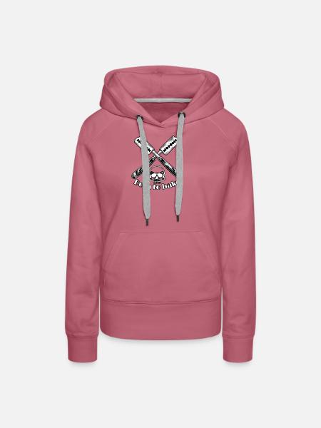 Born to bake - Frauen Premium Bio Hoodie - Malve