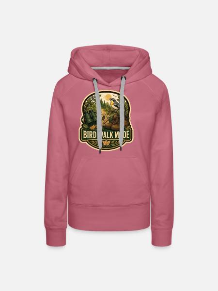 BIRD WALK MODE Wolken - Frauen Premium Bio Hoodie - Malve