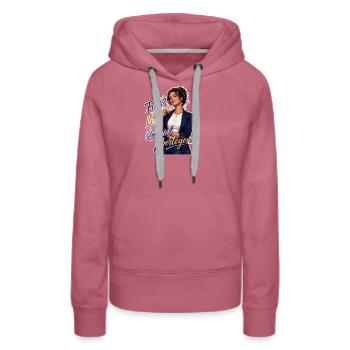 Frech? Ne Verbal Überlegen - Frauen Premium Bio Hoodie - Malve - Vorne - Isabella (175cm)