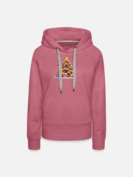 Winterlicher Weihnachtsbaum mit Stern Wenuma - Frauen Premium Bio Hoodie - Malve