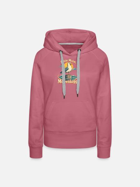 Moin Moin Möwenkopp Norddeutscher Dialekt - Frauen Premium Bio Hoodie - Malve
