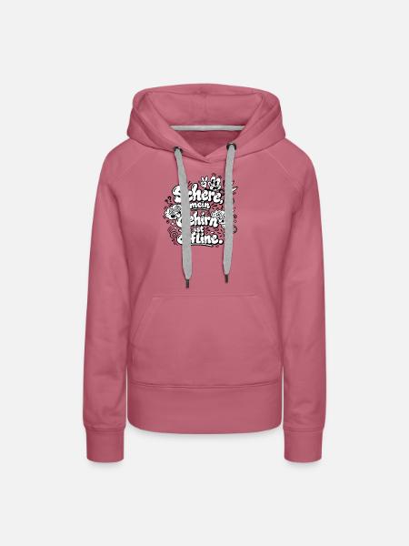 Schere, mein Gehirn ist offline - Frauen Premium Bio Hoodie - Malve