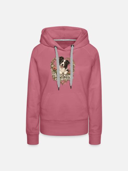 Hundemama: Herz auf vier Pfoten - Frauen Premium Bio Hoodie - Malve