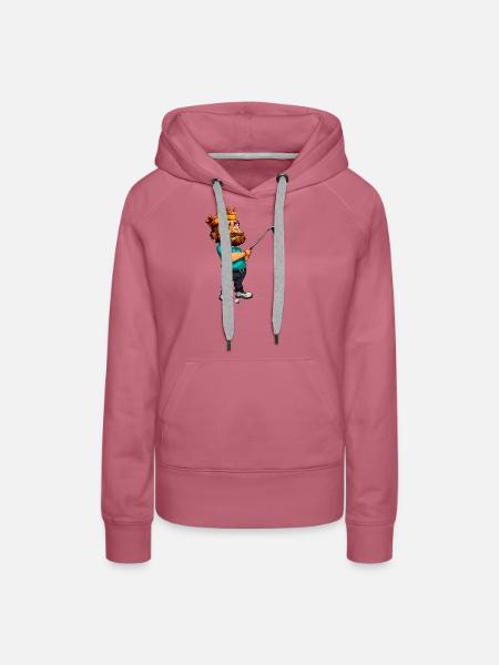 Könige Golf / Golfer King - Frauen Premium Bio Hoodie - Malve