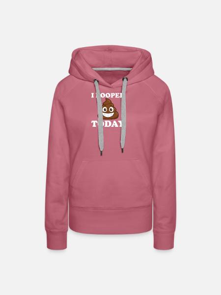 Ich habe heute gekackt - Frauen Premium Bio Hoodie - Malve