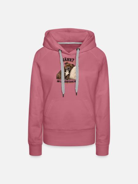 Staffordshire_Bullterrier_ganz_nah-2 - Frauen Premium Bio Hoodie - Malve