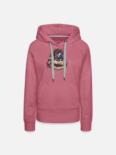 Mitternachtsbuchtraum Märchenwelt - Frauen Premium Bio Hoodie - Malve