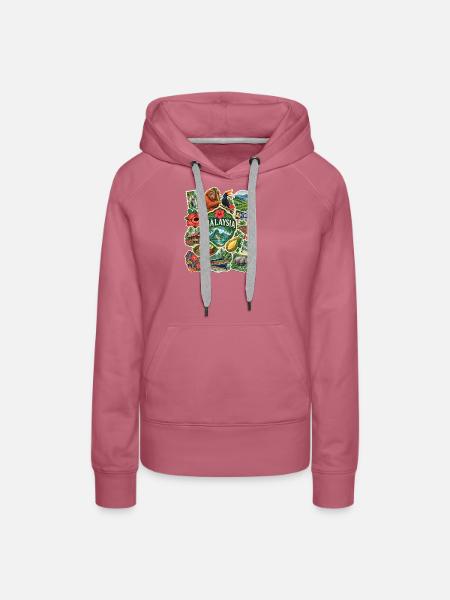 Malaysia Reisesticker - Frauen Premium Bio Hoodie - Malve