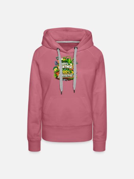 Gärtner mit 200% Leidenschaft - Frauen Premium Bio Hoodie - Malve