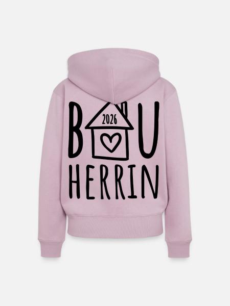 Bauherrin 2026 - Frauen Premium Bio Zip Hoodie - Altrosa