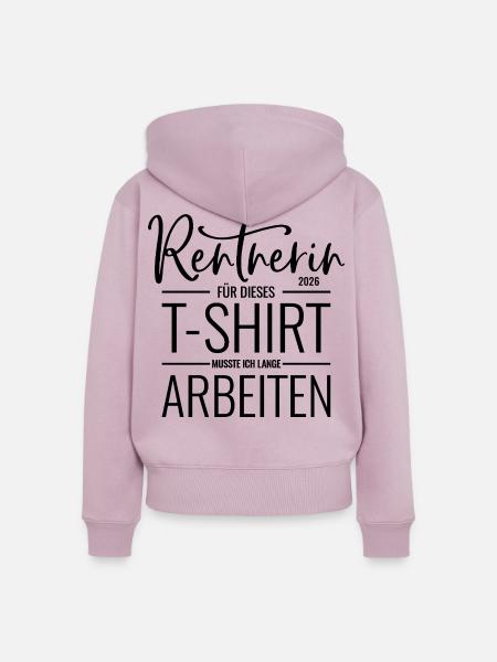 Rentnerin 2026 - Frauen Premium Bio Zip Hoodie - Altrosa