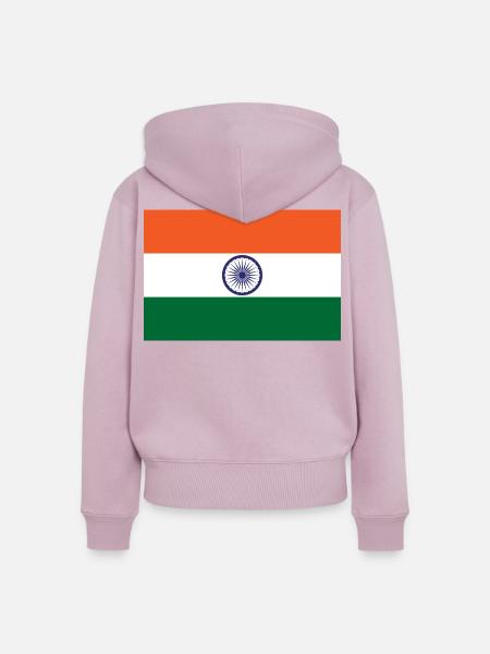 Indien - Frauen Premium Bio Zip Hoodie - Altrosa