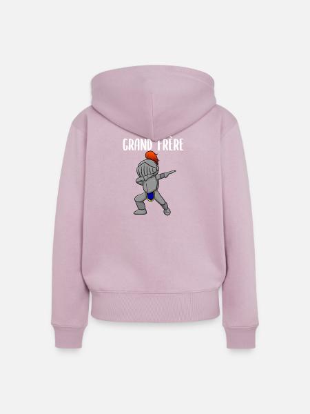 Grande Frère - Frauen Premium Bio Zip Hoodie - Altrosa