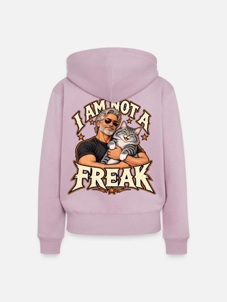 I Am Not A Freak - Frauen Premium Bio Zip Hoodie - Altrosa