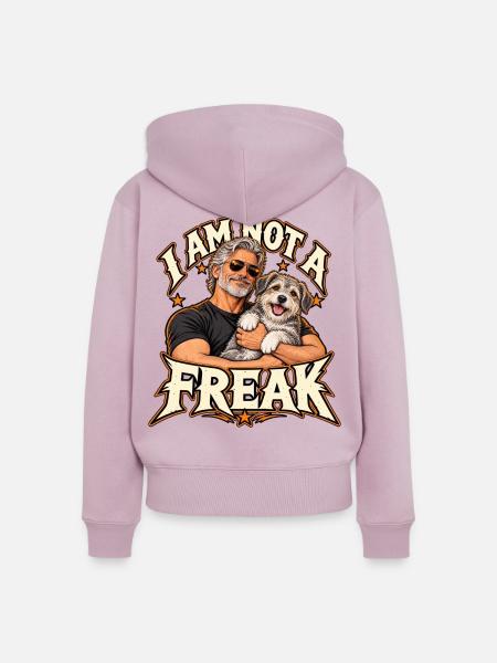 Ich bin kein Freak - Frauen Premium Bio Zip Hoodie - Altrosa