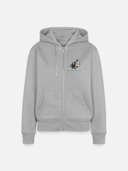 Kleiner Seelenschnitter - Frauen Premium Bio Zip Hoodie - Grau meliert