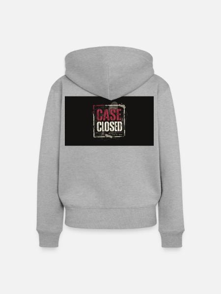 Fall geschlossener Grunge-Stempel - Frauen Premium Bio Zip Hoodie - Grau meliert