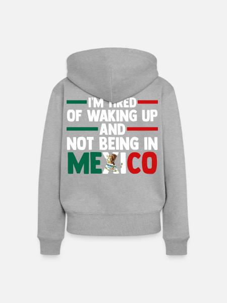 Mexican Mexico - Frauen Premium Bio Zip Hoodie - Grau meliert
