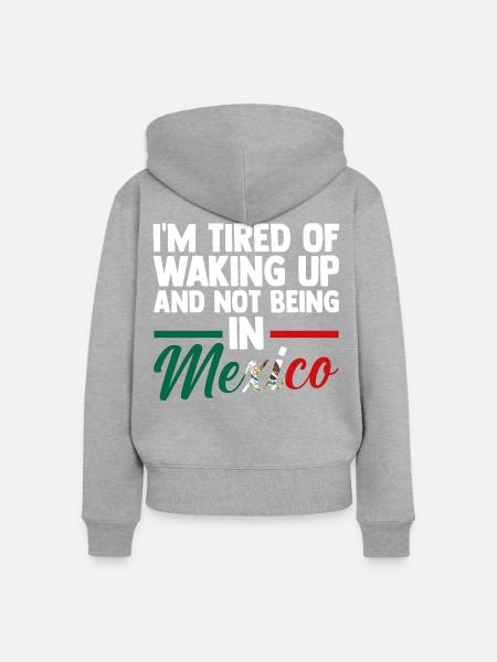 Mexican Mexico - Frauen Premium Bio Zip Hoodie - Grau meliert