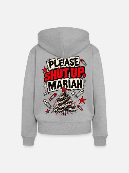 Festliches Sass-Weihnachtsbaum-Meme - Frauen Premium Bio Zip Hoodie - Grau meliert