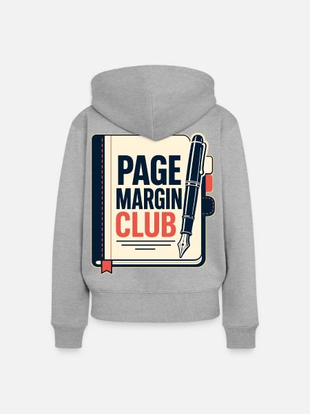 PAGE MARGIN CLUB Computer - Frauen Premium Bio Zip Hoodie - Grau meliert