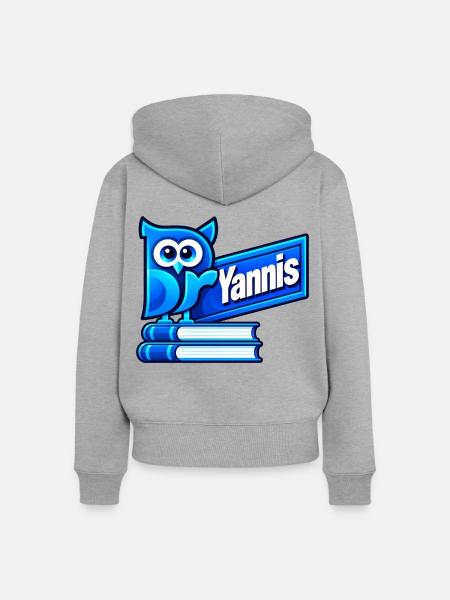 2027_Logo_transparent - Frauen Premium Bio Zip Hoodie - Grau meliert