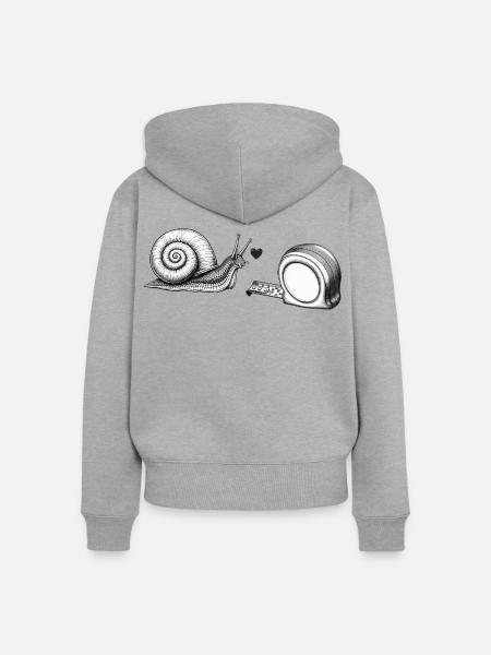 Liebe ist Liebe - Frauen Premium Bio Zip Hoodie - Grau meliert