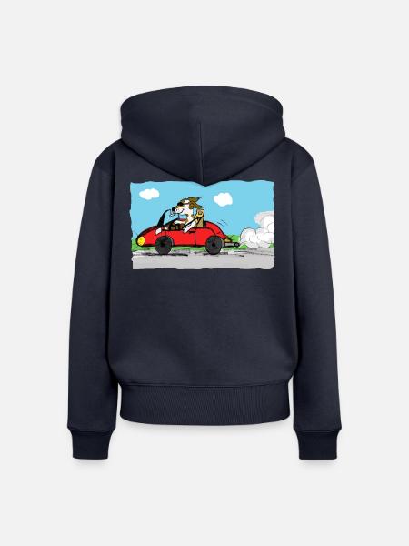 rennfahrer - Frauen Premium Bio Zip Hoodie - Navy