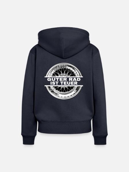 Guter Rad ist teuer - Frauen Premium Bio Zip Hoodie - Navy