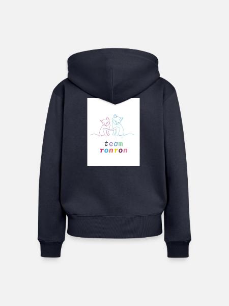 Team-Schnurren - Frauen Premium Bio Zip Hoodie - Navy