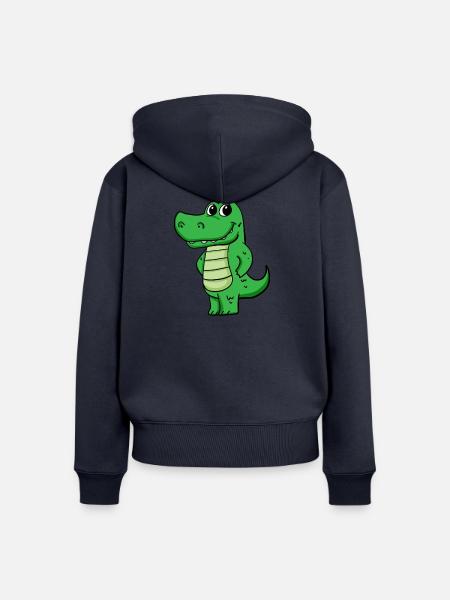 Krokodil - Frauen Premium Bio Zip Hoodie - Navy