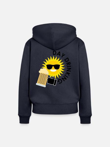 Bier Mallorca Saufen - Frauen Premium Bio Zip Hoodie - Navy