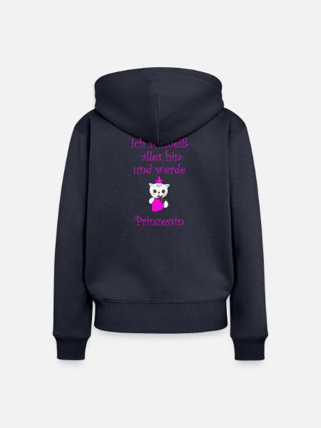 Prinzessin - Frauen Premium Bio Zip Hoodie - Navy