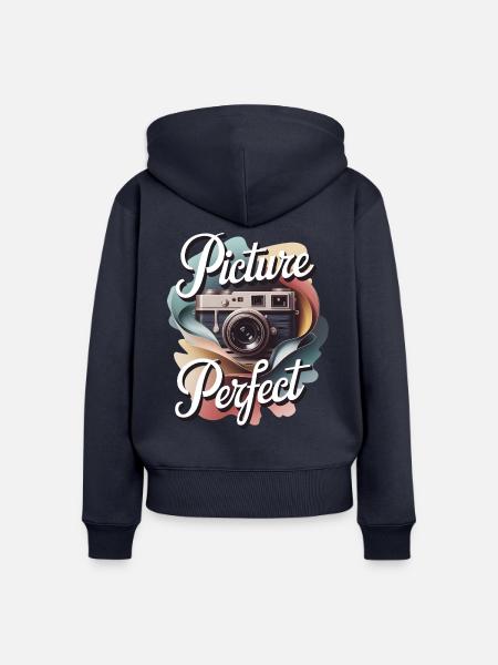 Perfektes Bild - Frauen Premium Bio Zip Hoodie - Navy