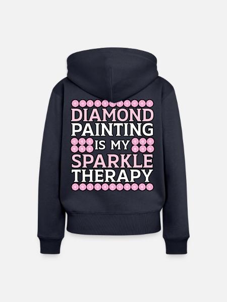 Diamantmalerei Handwerkszeug Diamantmaler - Frauen Premium Bio Zip Hoodie - Navy