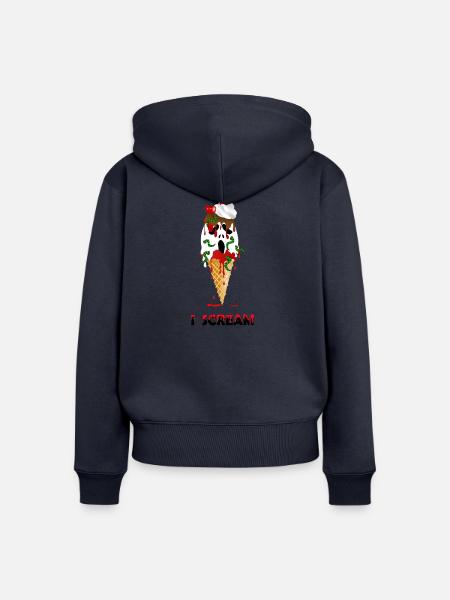 Eis Halloween - Frauen Premium Bio Zip Hoodie - Navy