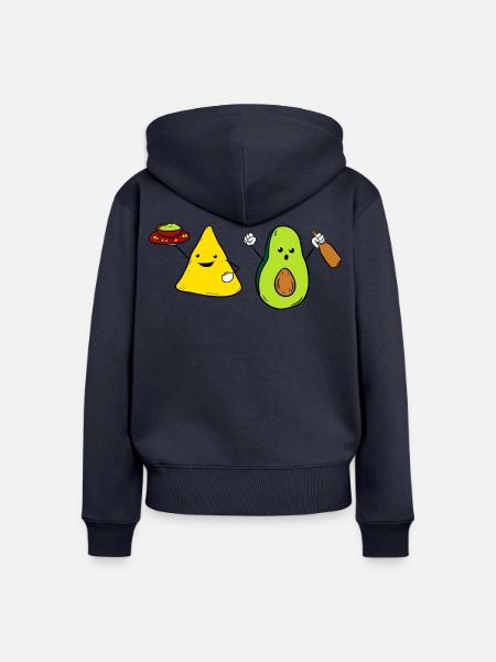 Guacamole Nacho Avocado Fiesta Mexico - Frauen Premium Bio Zip Hoodie - Navy