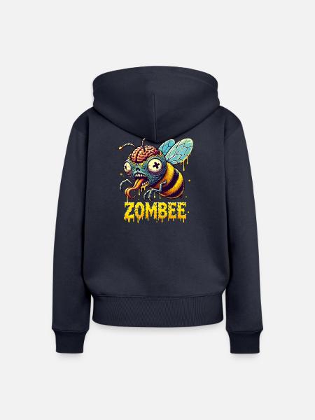 Zombee - Frauen Premium Bio Zip Hoodie - Navy