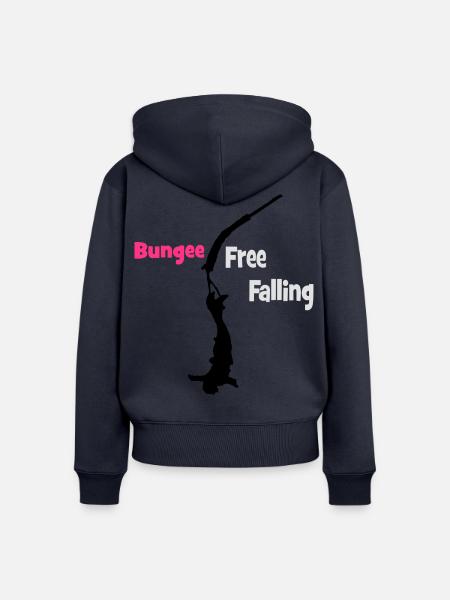 Bungee Fall - Frauen Premium Bio Zip Hoodie - Navy