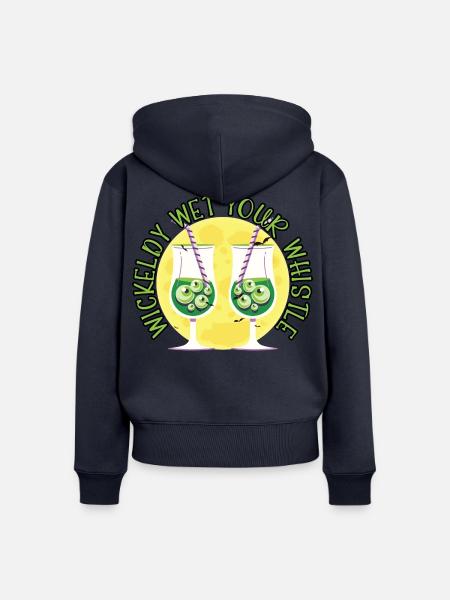 Böses Pfeifchen Barkeeper Halloween - Frauen Premium Bio Zip Hoodie - Navy