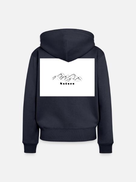 Nature - Frauen Premium Bio Zip Hoodie - Navy