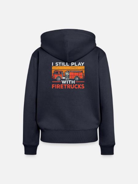 Brandbekämpfung Feuerwehrmann Feuerwehrmann Feuer - Frauen Premium Bio Zip Hoodie - Navy