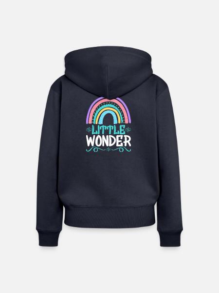 Baby Geschenk - Frauen Premium Bio Zip Hoodie - Navy