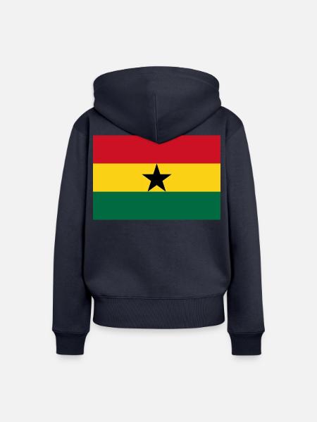 Ghana - Frauen Premium Bio Zip Hoodie - Navy