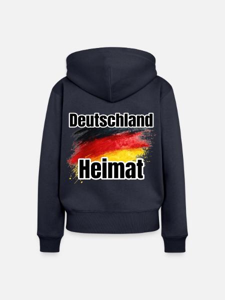 Deutschland Heimat Flaggenkunst - Frauen Premium Bio Zip Hoodie - Navy
